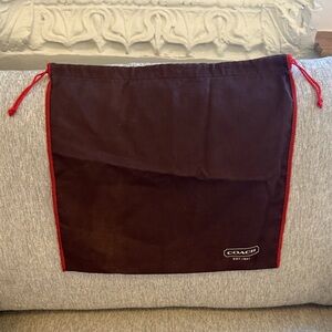 Coach Brown dust cover with Red Trim